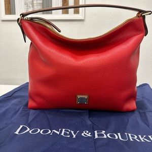 Dooney & Bourke Red Pebble Leather Hobo. LIKE NEW!
